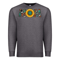 Charcoal Heather sunflower mom Premium Sweatshirt - Artiststas