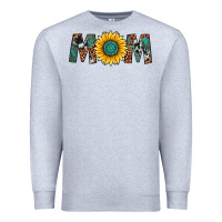 Heather Grey sunflower mom Premium Sweatshirt - Artiststas