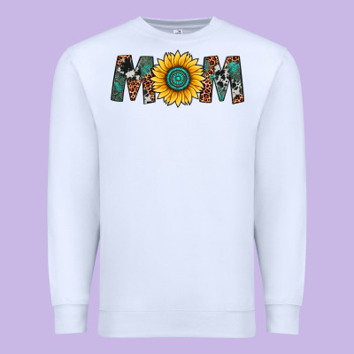 Sunflower Mom Premium Sweatshirt Designed By Artiststas