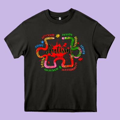 Autism Teacher Pencil Heavy Core Tee Designed By Artiststas