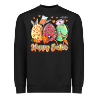 Black Happy Easter Eggs Nurse Heavyweight Sweatshirt - LillyAllenDesigns