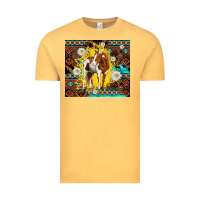 Vintage Mustard aztec tribal horse Vintage Tee - TumblerDesignByShophia