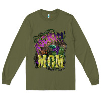 Army Green Rockin the mom Mother's Day Long Sleeve Tee - HowdyJamesFarm
