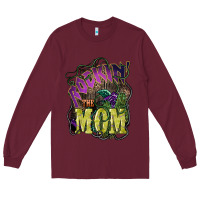 Burgundy Rockin the mom Mother's Day Long Sleeve Tee - HowdyJamesFarm