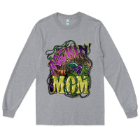 Heather Grey Rockin the mom Mother's Day Long Sleeve Tee - HowdyJamesFarm
