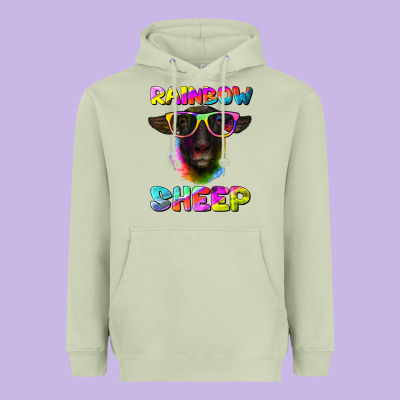 Rainbow Sheep Suffolk Sheep Heavyweight Hoodie Designed By Artiststas