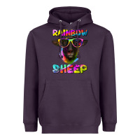 Plum rainbow sheep suffolk sheep Heavyweight Hoodie - Artiststas