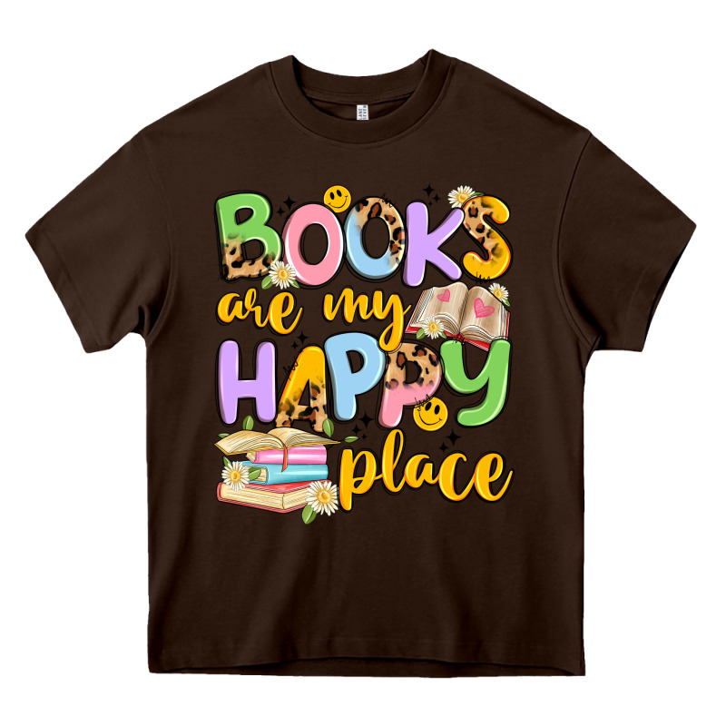 Books Are My Happy Place Heavy Core Tee by Artiststas | Teevron