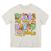 Cream books are my happy place Heavy Core Tee - Artiststas