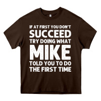 Chocolate Brown mike gift name personalized birthday funny christmas joke Heavy Core Tee - minhPixels