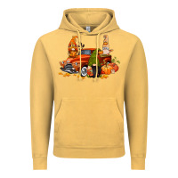 Vintage Mustard fall gnome truck Vintage Hoodie - CowGirlArtShop