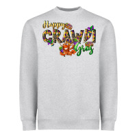 Heather Grey Happy crawdi Gras Heavyweight Sweatshirt - LillyAllenDesigns