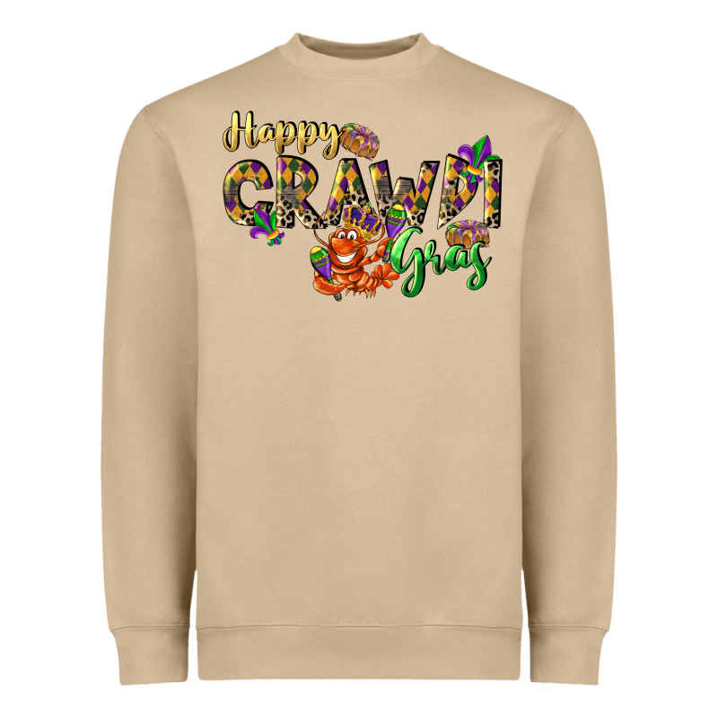 Happy Crawdi Gras Heavyweight Sweatshirt by LillyAllenDesigns | Teevron