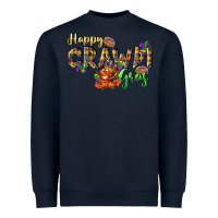 Navy Happy crawdi Gras Heavyweight Sweatshirt - LillyAllenDesigns