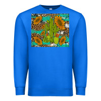 True Royal cactus and sunflowers turquoise leopard cowhide Premium Sweatshirt - Artiststas