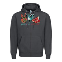 Smoke peace love watermelon Zipper Hoodie - SublimationCraftShop