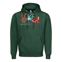 Sports Green peace love watermelon Zipper Hoodie - SublimationCraftShop