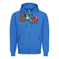 True Royal peace love watermelon Zipper Hoodie - SublimationCraftShop