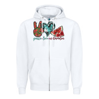 White peace love watermelon Zipper Hoodie - SublimationCraftShop