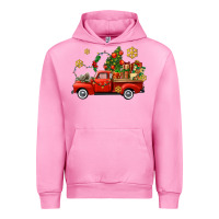 Fuchsia Pink Christmas truck Urban Hoodie - AdoDesignShop