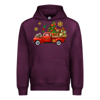 Mauve Wine Christmas truck Urban Hoodie - AdoDesignShop