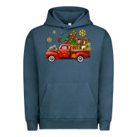 Pigment Midnight Navy Christmas truck Urban Hoodie - AdoDesignShop
