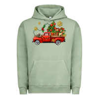 Pigment Oil Green Christmas truck Urban Hoodie - AdoDesignShop