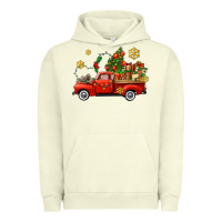 Pigment Pistachio Christmas truck Urban Hoodie - AdoDesignShop