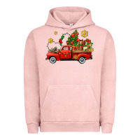 Pigment Salmon Christmas truck Urban Hoodie - AdoDesignShop