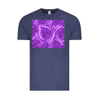 Vintage Denim purple glitter with leopard pattern Vintage Tee - TumblerDesignByShophia