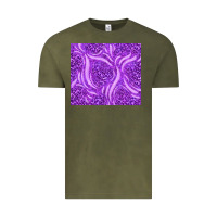 Vintage Olive purple glitter with leopard pattern Vintage Tee - TumblerDesignByShophia
