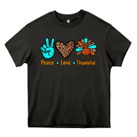 Asphalt peace love thankful Heavy Core Tee - JahusDesignShop