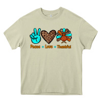 Mossy peace love thankful Heavy Core Tee - JahusDesignShop