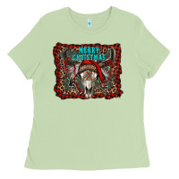 Matcha merry christmas bull skull Ladies Tee - RanaPortraitStore