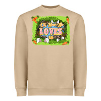 Mushroom Oh how he loves us Easter Day Heavyweight Sweatshirt - LillyAllenDesigns