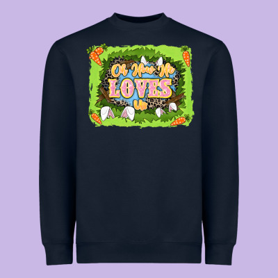 Oh How He Loves Us Easter Day Heavyweight Sweatshirt Designed By Lillyallendesigns