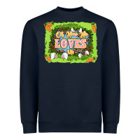 Navy Oh how he loves us Easter Day Heavyweight Sweatshirt - LillyAllenDesigns