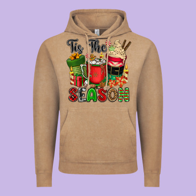 Tis The Season Vintage Hoodie Designed By Cowgirlartshop