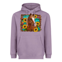 Lavender horse sunflowers turquoise wooden serape leopard Heavyweight Hoodie - Artiststas