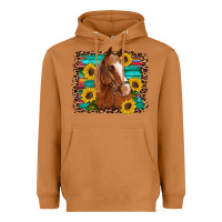 Meerkat horse sunflowers turquoise wooden serape leopard Heavyweight Hoodie - Artiststas
