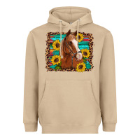 Mushroom horse sunflowers turquoise wooden serape leopard Heavyweight Hoodie - Artiststas