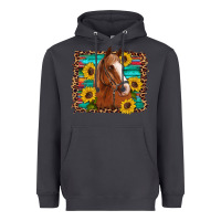 Smoke horse sunflowers turquoise wooden serape leopard Heavyweight Hoodie - Artiststas