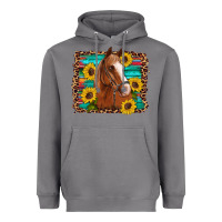 Storm horse sunflowers turquoise wooden serape leopard Heavyweight Hoodie - Artiststas