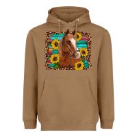 Toasted Coconut horse sunflowers turquoise wooden serape leopard Heavyweight Hoodie - Artiststas