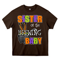 Chocolate Brown sister of brewing baby halloween theme baby shower spooky t shirt Heavy Core Tee - minhPixels
