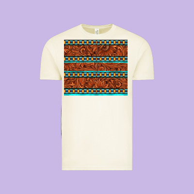 Tooled Leather And Aztec Vintage Tee Designed By Tumblerdesignbyshophia
