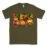 Army Green Fiesta with taco, nacho, souce Classic Tee - NancyCooperArtShop