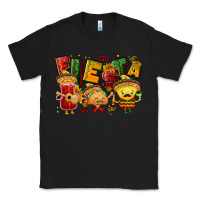 Black Fiesta with taco, nacho, souce Classic Tee - NancyCooperArtShop