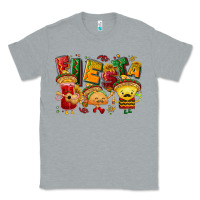 Heather Grey Fiesta with taco, nacho, souce Classic Tee - NancyCooperArtShop