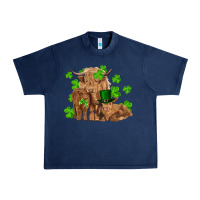 Navy st patrick's day cow family Urban Heavy Tee - RanaPortraitStore